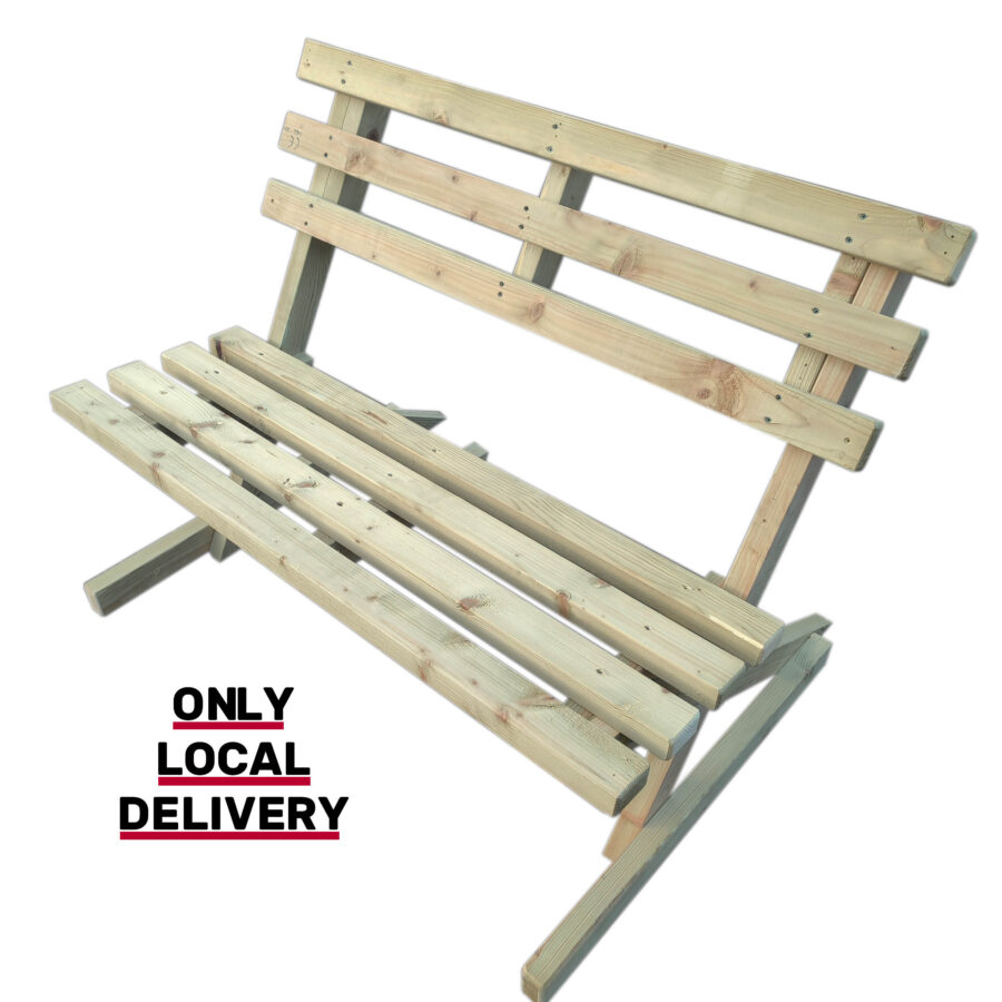 Backrest Bench – "Rustic Comfort Bench"