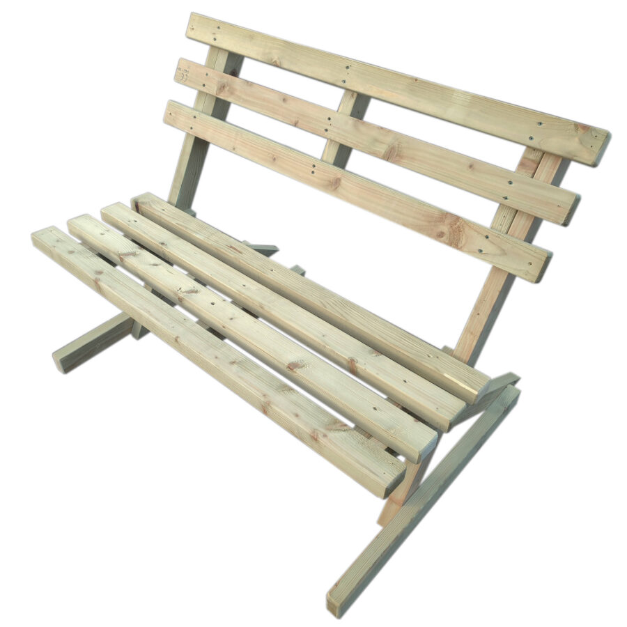 Backrest Bench – "Rustic Comfort Bench"